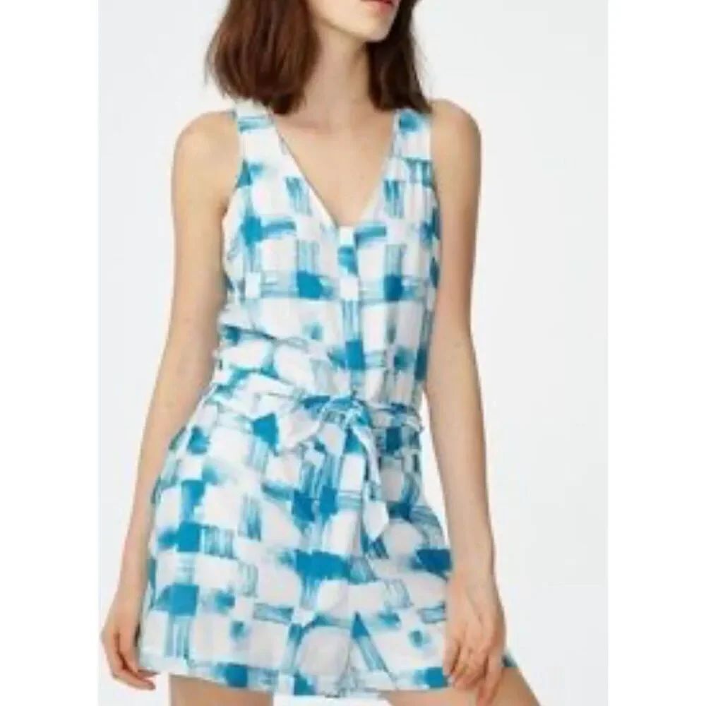 A/X Armani Exchange plaid romper jumpsuit
